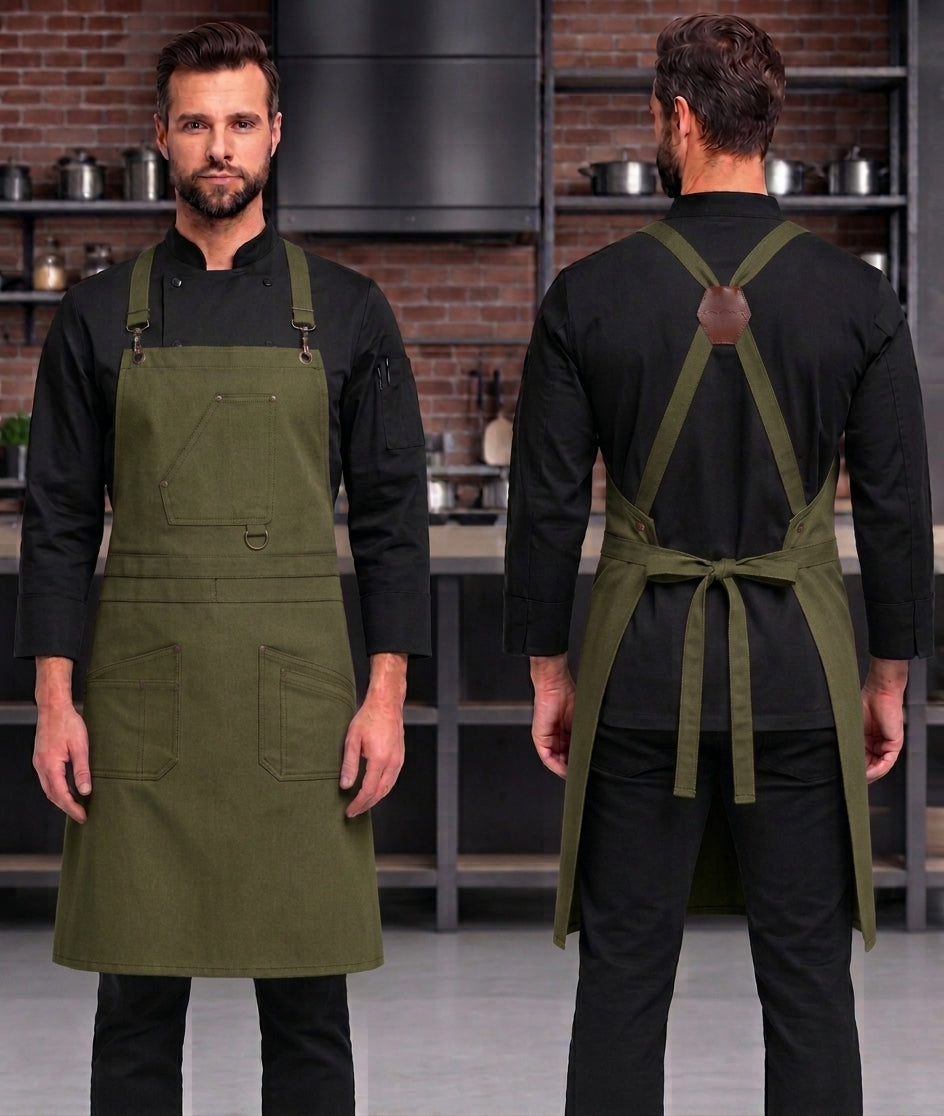 VIENNA CROSS BACK APRON