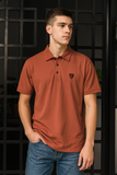 MEN'S POLO MUSTARD FRONT EMB