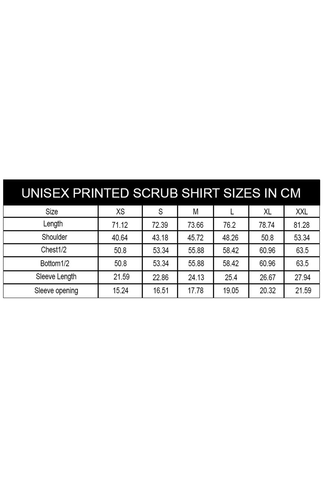 PROFESSIONAL UNISEX PRINTED SCRUB TOP / PLAYFUL PRINTS SCRUB TOP