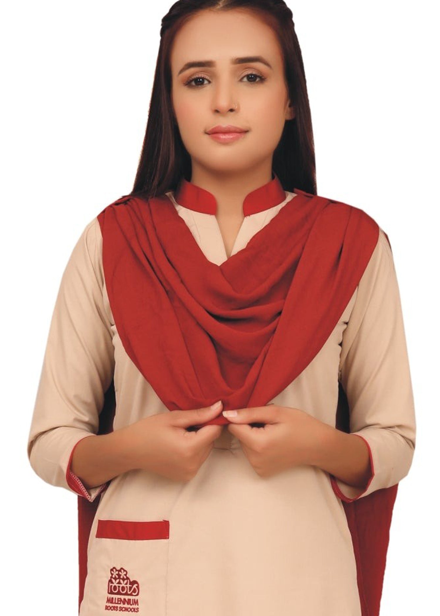 ROOTS DUPATTA MAROON RMS
