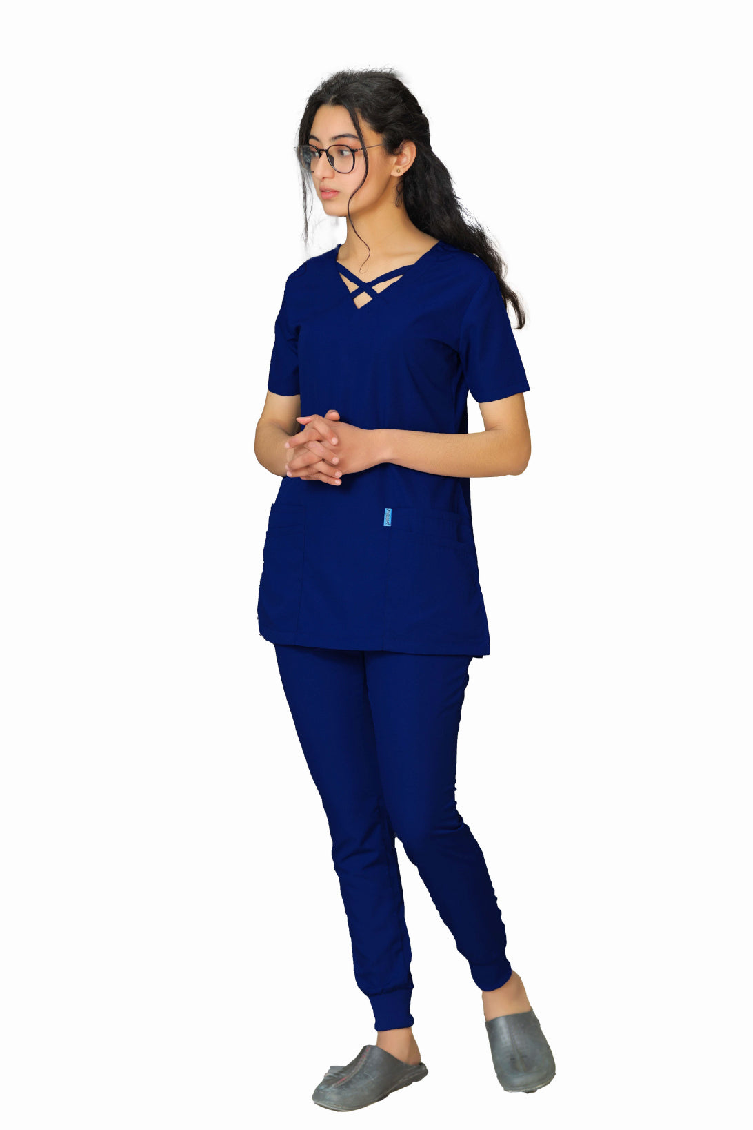 PROFESSIONAL FEMALE CROSS LONDON SCRUB SUIT / CRISS CROSS V-NECK CROSS LONDON SCRUB SUIT