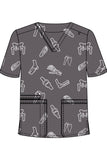 UNISEX PRINTED SCRUB TOP