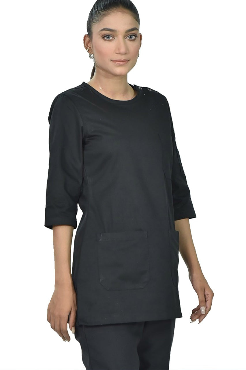PROFESSIONAL FEMALE SALIMA SCRUB SUIT / ROUND NECK QUARTER SLEEVE SALIMA SCRUB SUIT