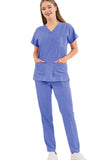 UNISEX & REVERSIBLE V OVERLAP NECK SWISS STYLE SCRUB SUIT