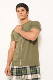 MEN PJ NIGHT SUIT WITH  SHORT GREEN