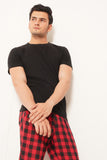 MEN'S PJ NIGHT SUIT BLACK/RED