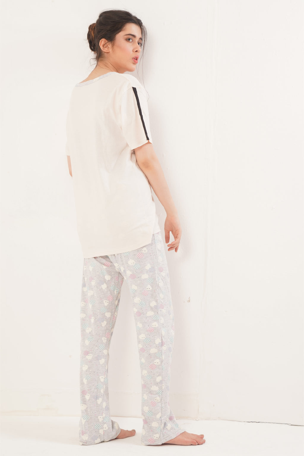 PAJAMA NIGHT SUIT PJ NIGHT SUIT OFF WHITE