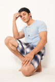 MEN PJ NIGHT SUIT WITH  SHORT SKY BLUE