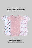 PACK OF 3 BABY ONESIE