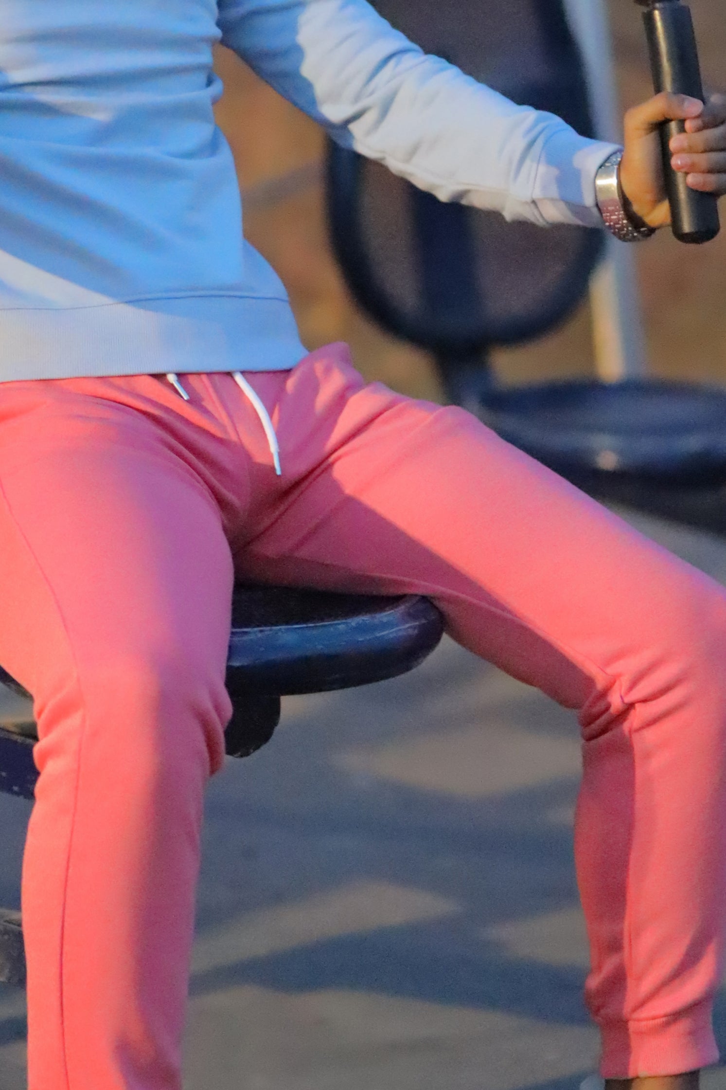 MEN'S TROUSER PINK WITH  SPACEOUT EMB