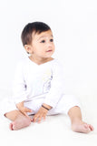 KIDS ROMPER WHITE FRONT PRINTING