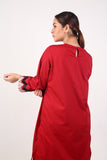 Maroon Embroided Shirt With Trouser