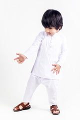 KIDS SHALWAR KAMEEZ WHITE WITH EMB