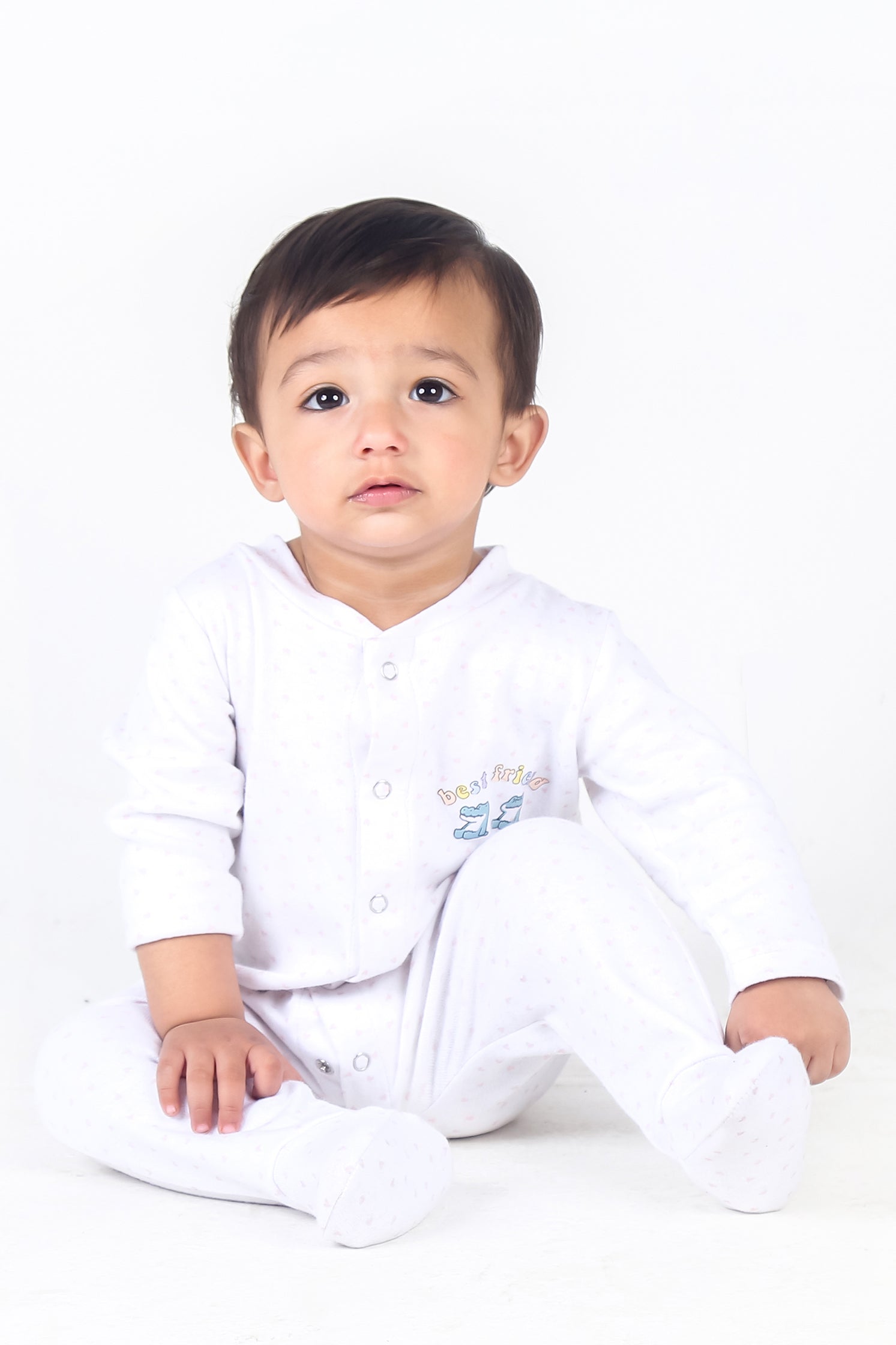 UNISEX BABY WARM WHITE COLOR ROMPER | JUMPSUITS | BODYSUITS