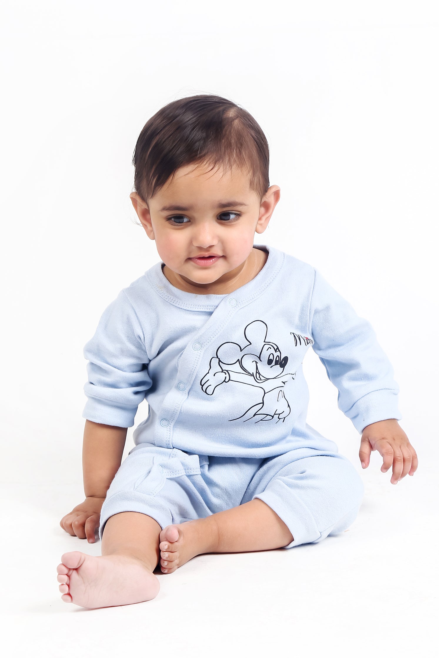 UNISEX BABY WARM PASTEL BLUE COLOR ROMPER | JUMPSUITS | BODYSUITS