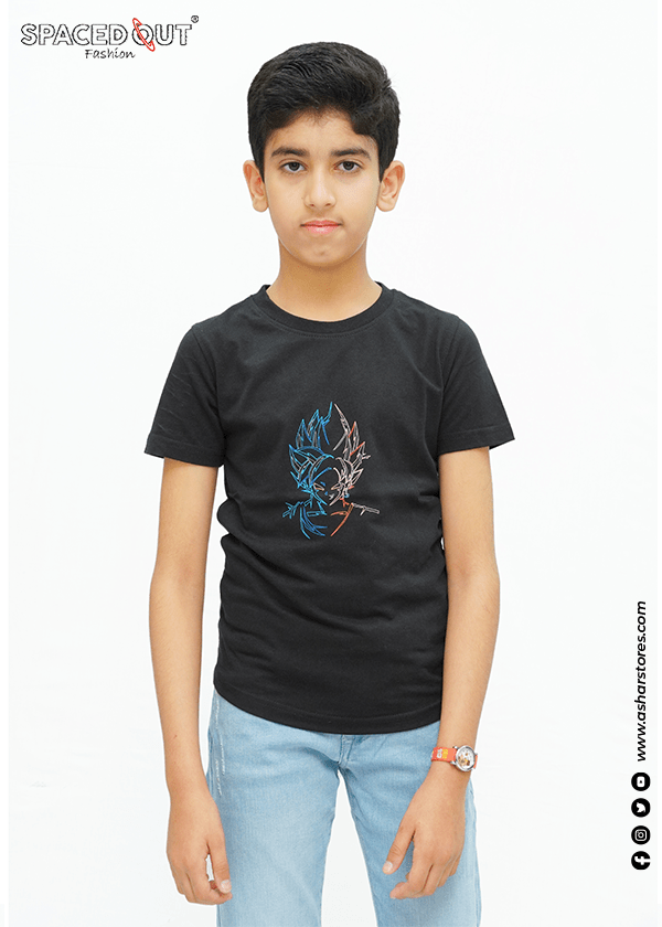 KIDS T-SHIRT MONSTER BLACK