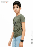 KIDS T-SHIRT ATHELETIC OLIVE GREEN