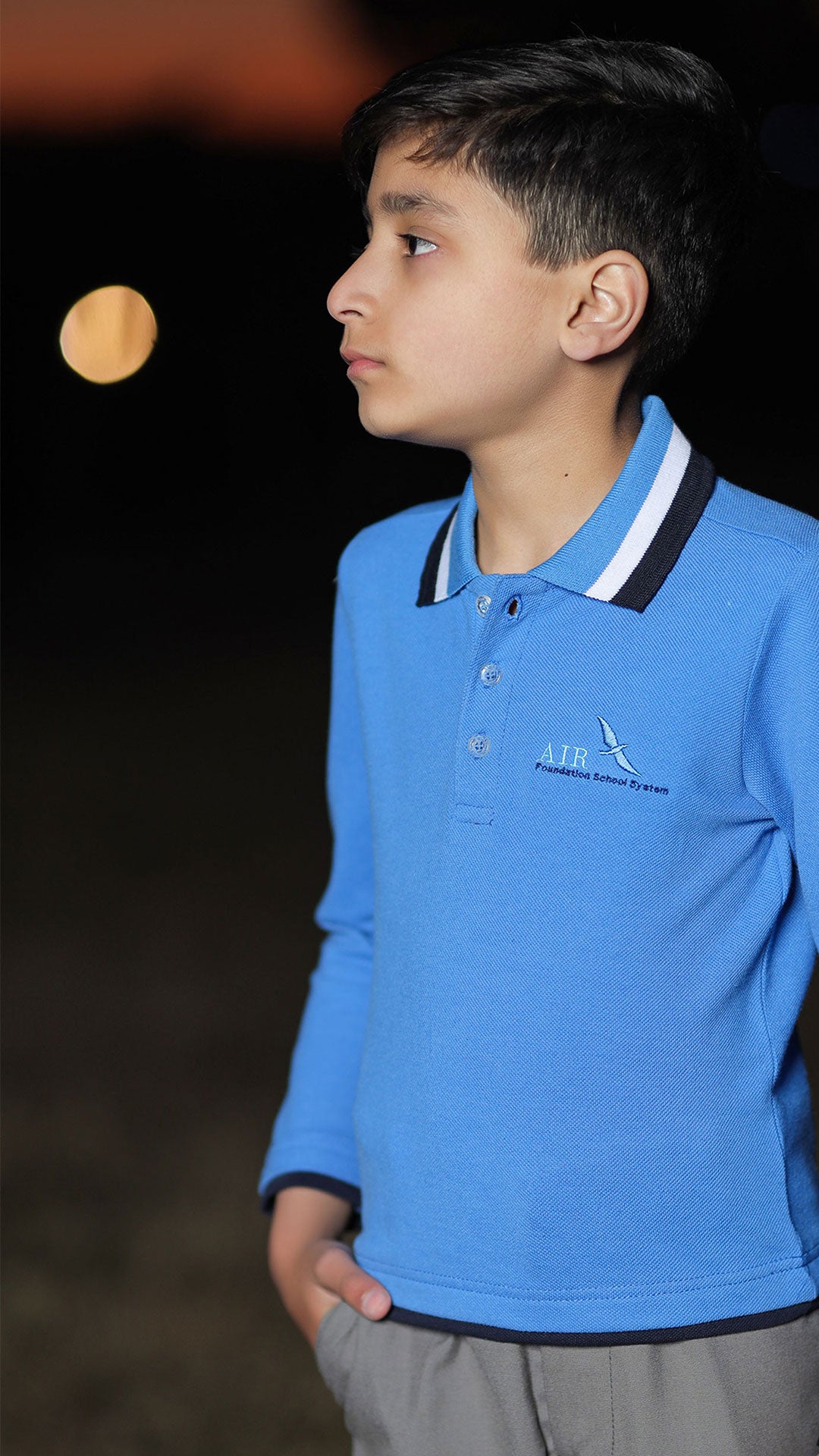 POLO SHIRT BLUE F.S FOR BOYS AIR FOUNDATION