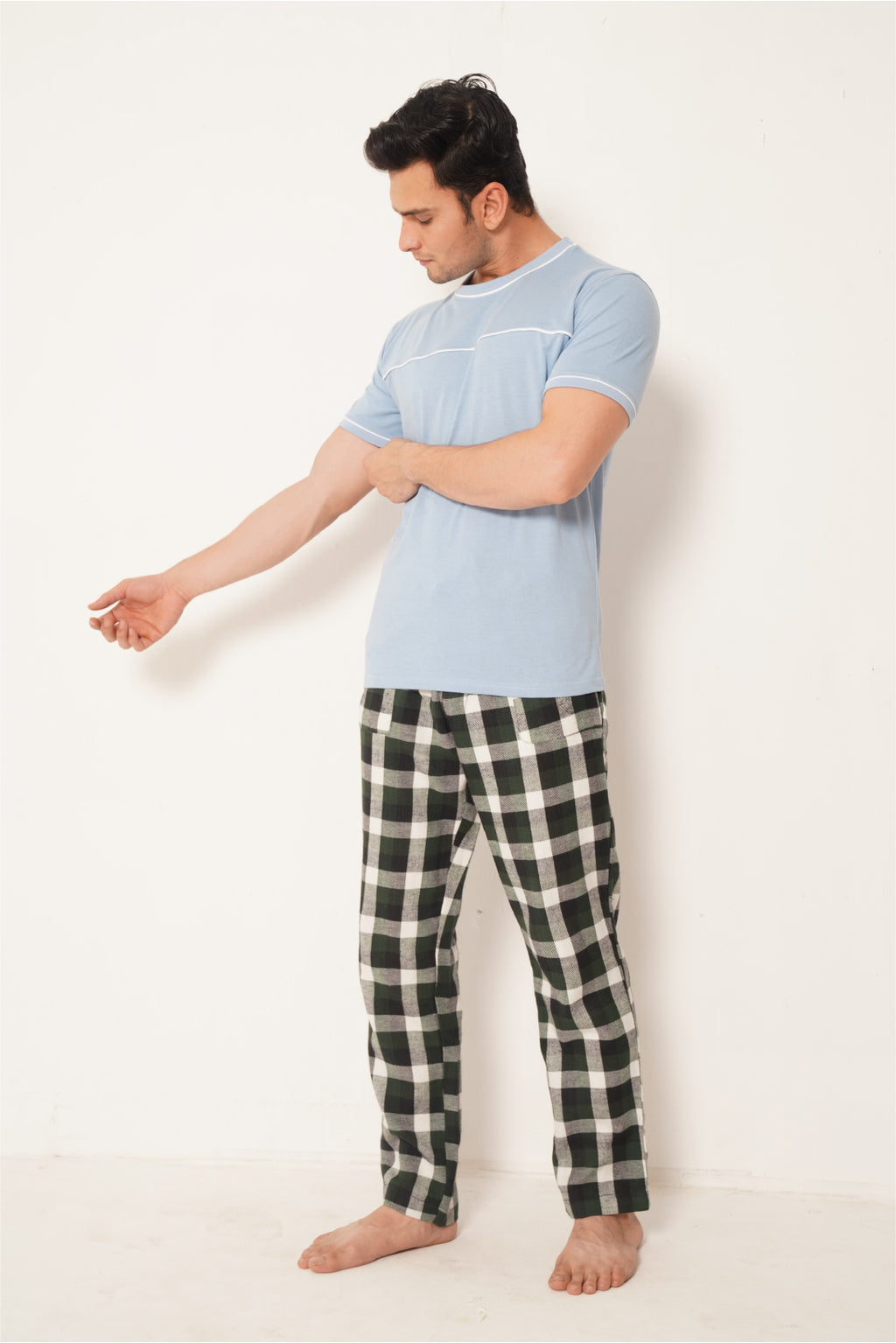 MEN'S PJ NIGHT SUIT SKY BLUE