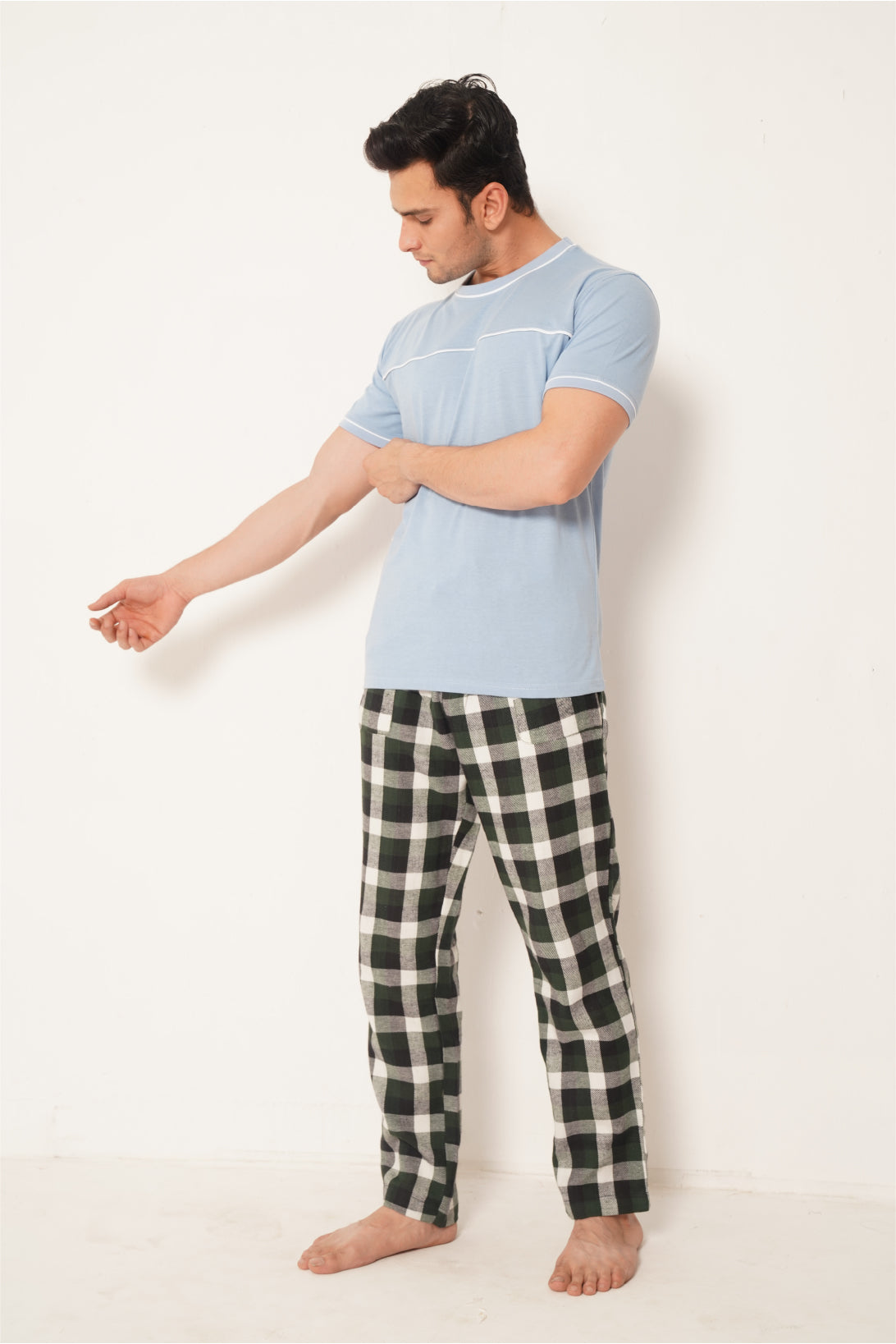 MEN'S PJ NIGHT SUIT SKY BLUE