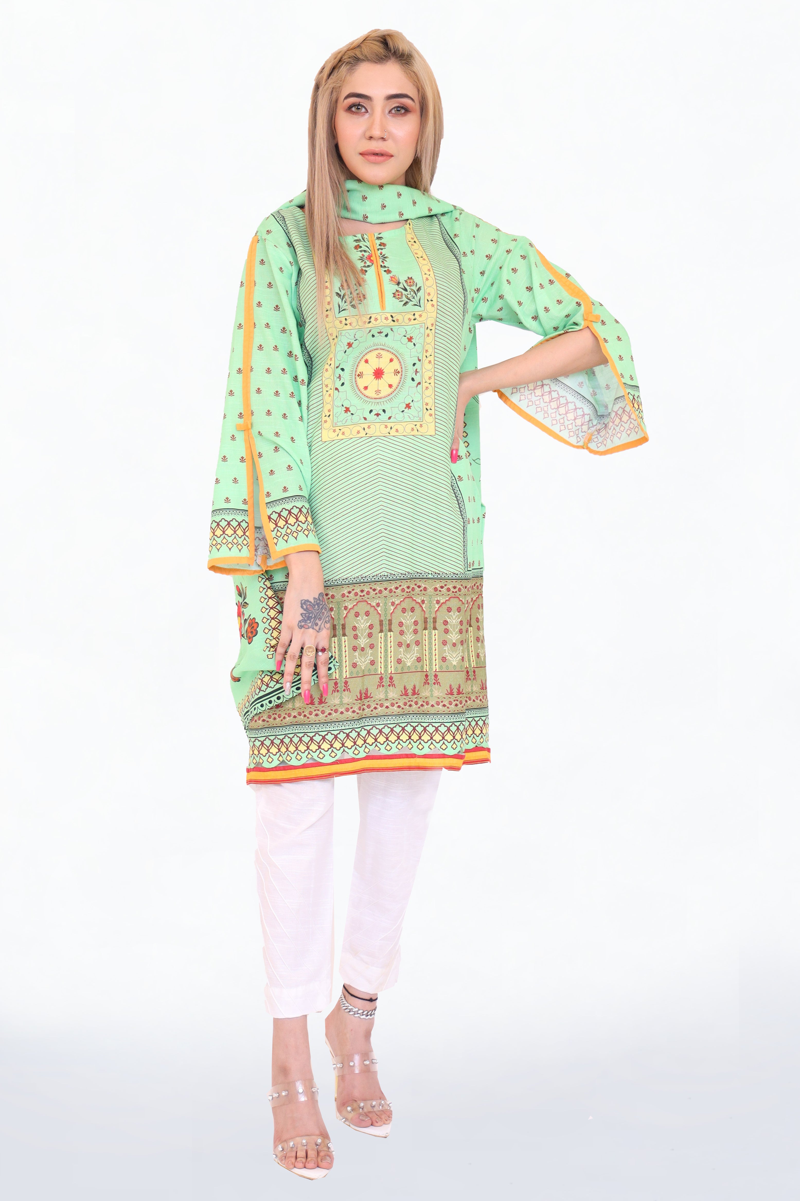 AZRA LADIES KHADDAR 3 PCS SUIT