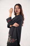 Charcoal Embroided Shirt With Trouser