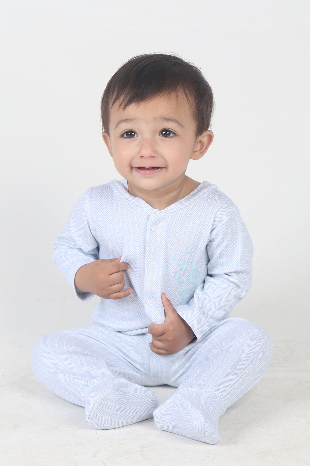 UNISEX BABY PASTLE BLUE COLOR ROMPER | JUMPSUITS | BODYSUITS
