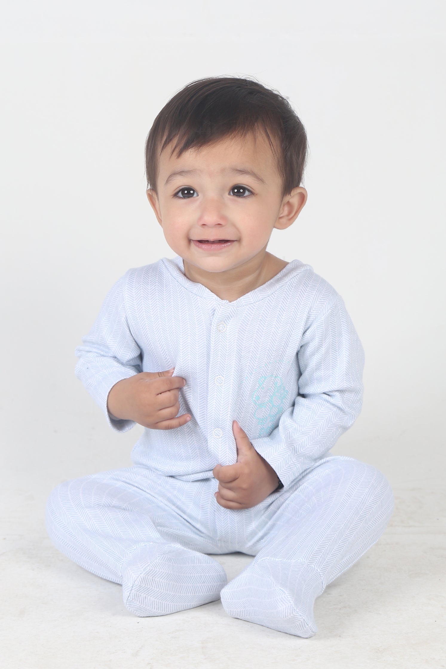 UNISEX BABY PASTLE BLUE COLOR ROMPER | JUMPSUITS | BODYSUITS