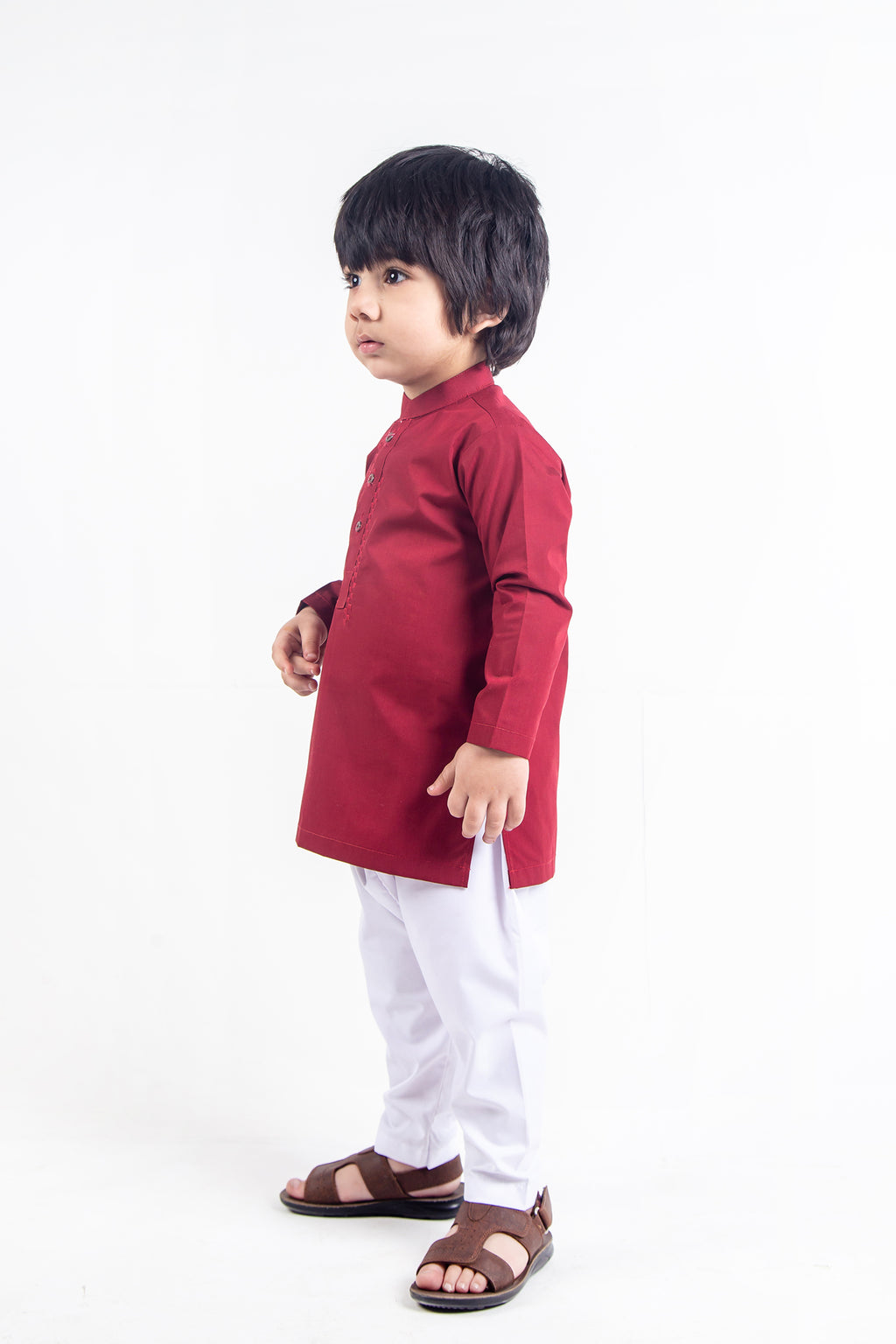 KID'S SHALWAR KAMEEZ MAROON WITH EMB
