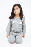 KIDS SWEAT SUIT GREY WITH FRONT PRINTING