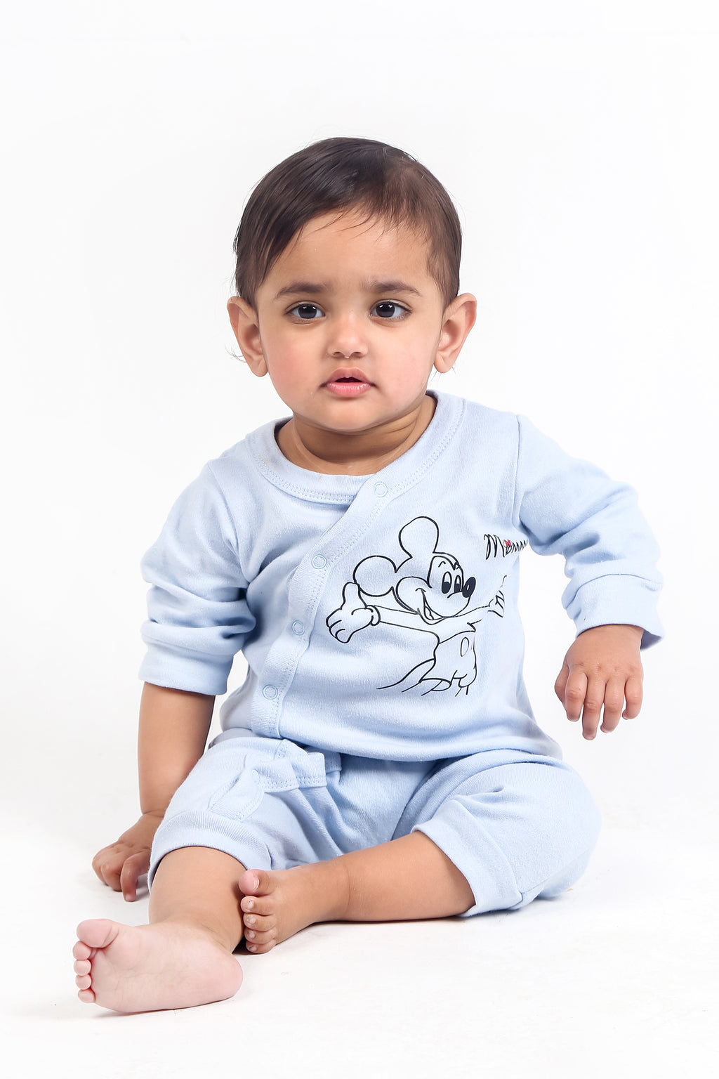 UNISEX BABY WARM PASTEL BLUE COLOR ROMPER | JUMPSUITS | BODYSUITS