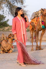 3PC Embroidered Lawn Stitched Suit