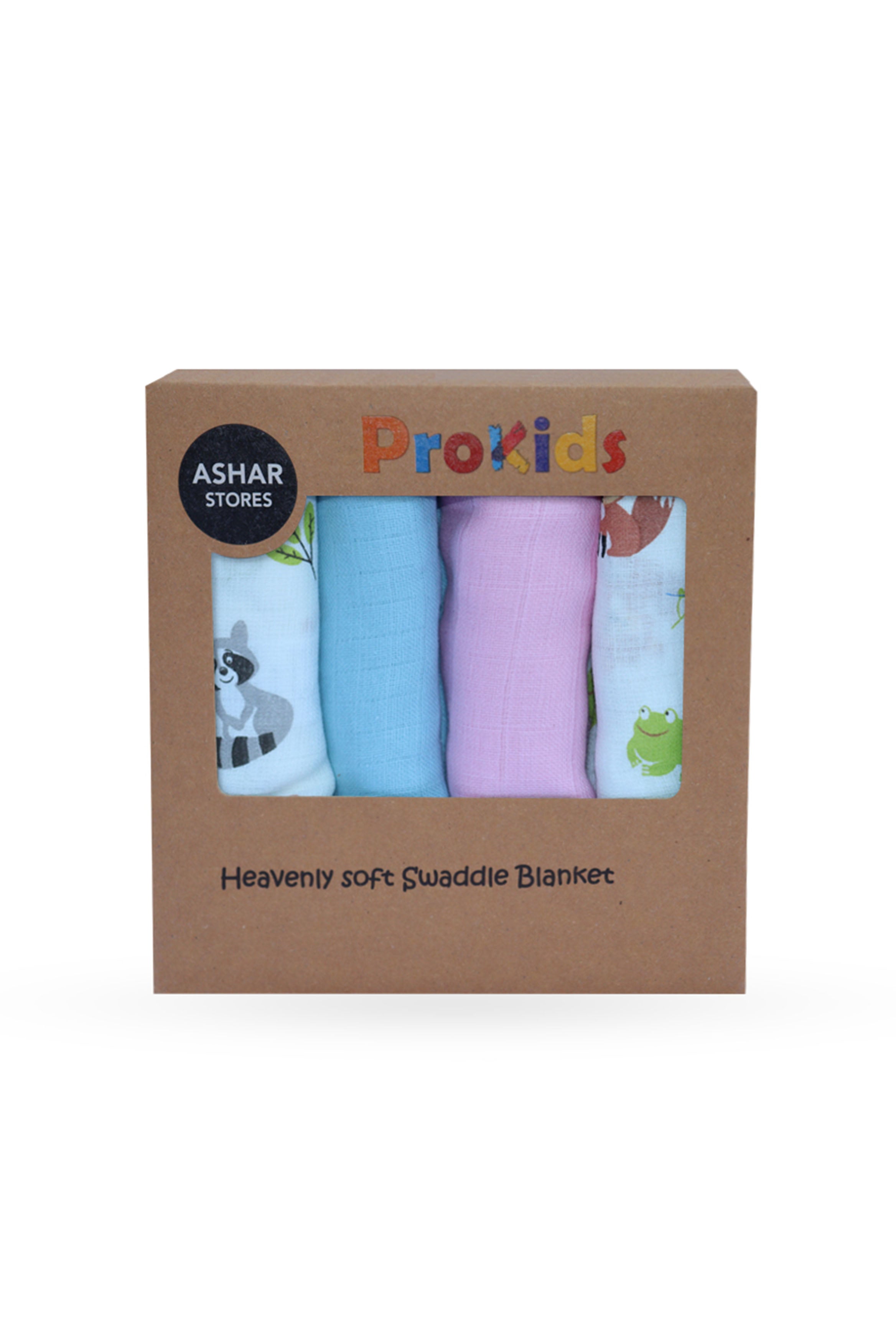 ESSENTIALS ORGANIC MUSLIN SWADDLE BLANKET PACK OF 4