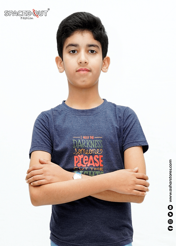 KIDS T-SHIRT DARK MODE NAVY BLUE