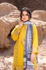 3PC Embroidered Stitched Suit Digital Print Dupatta