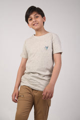 Boys T-shirt / Textured snow white smart print