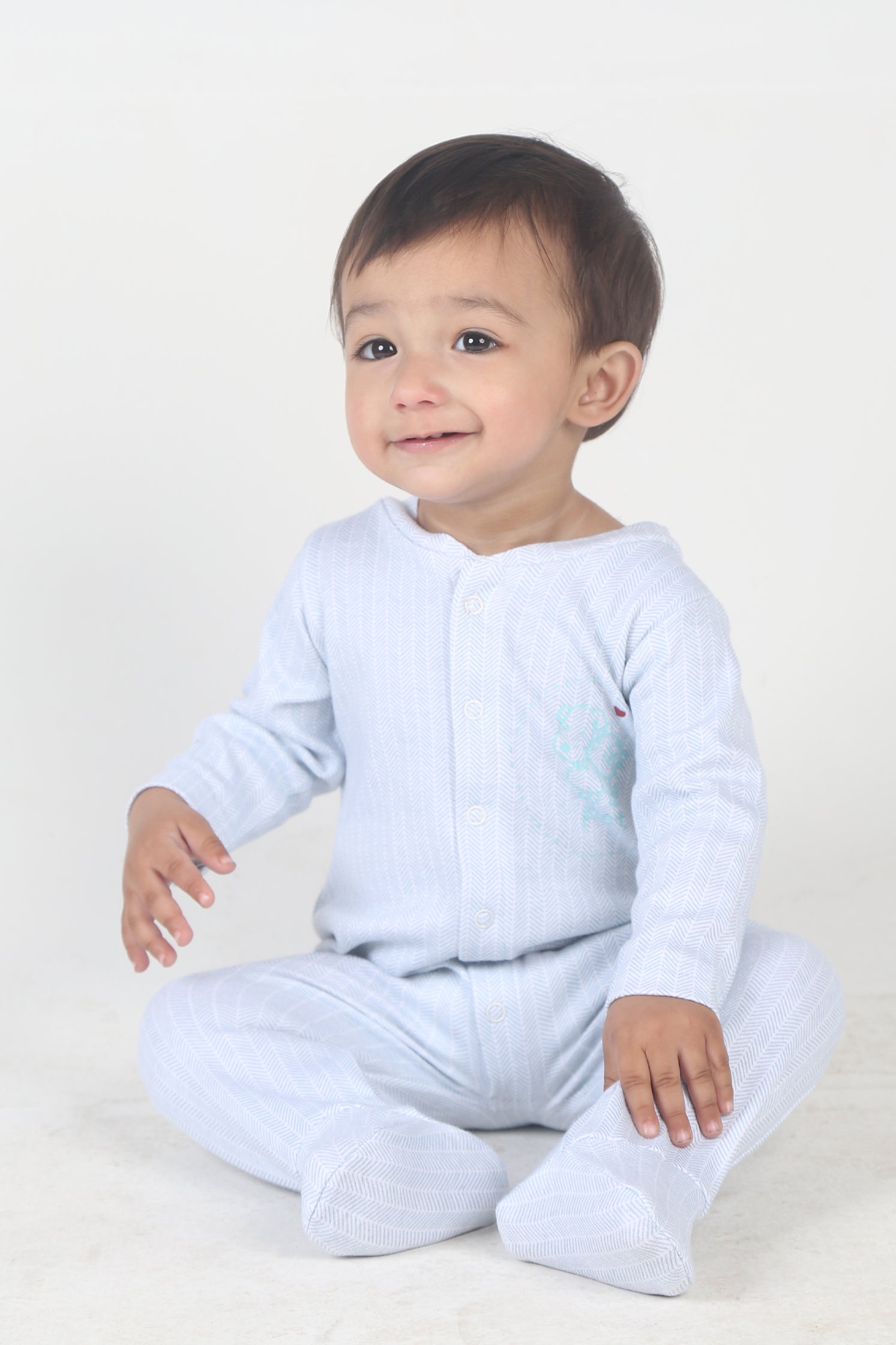 UNISEX BABY PASTLE BLUE COLOR ROMPER | JUMPSUITS | BODYSUITS