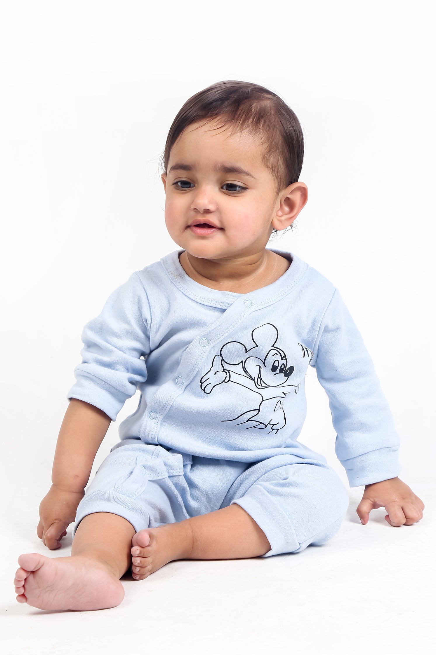 UNISEX BABY WARM PASTEL BLUE COLOR ROMPER | JUMPSUITS | BODYSUITS