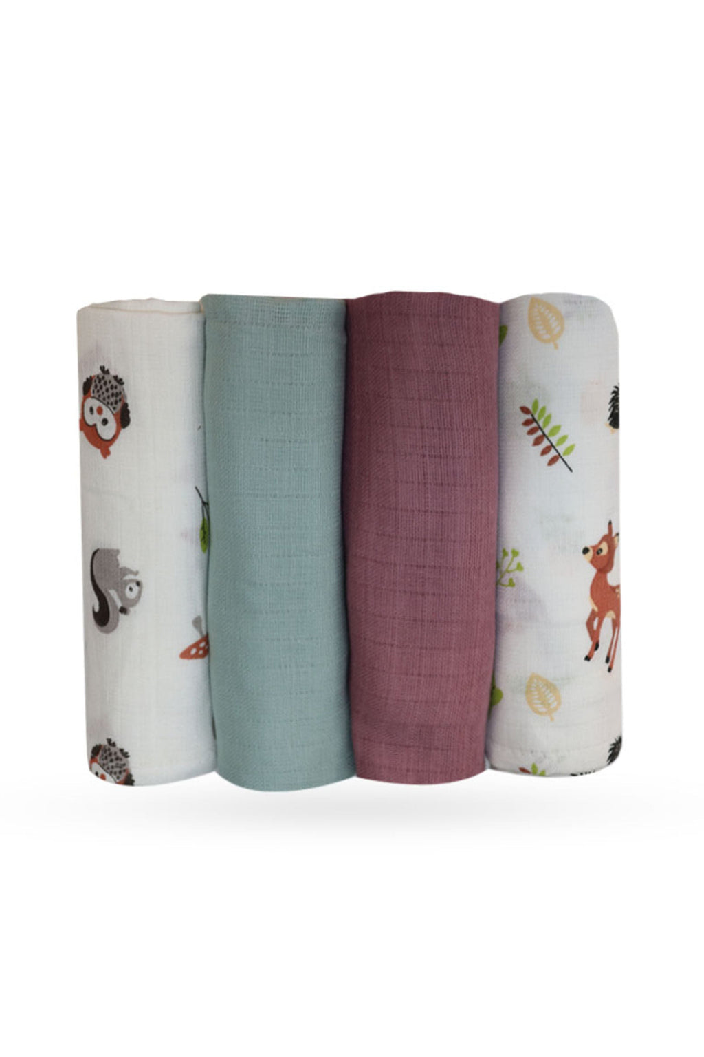 ESSENTIALS ORGANIC MUSLIN SWADDLE BLANKET PACK OF 4