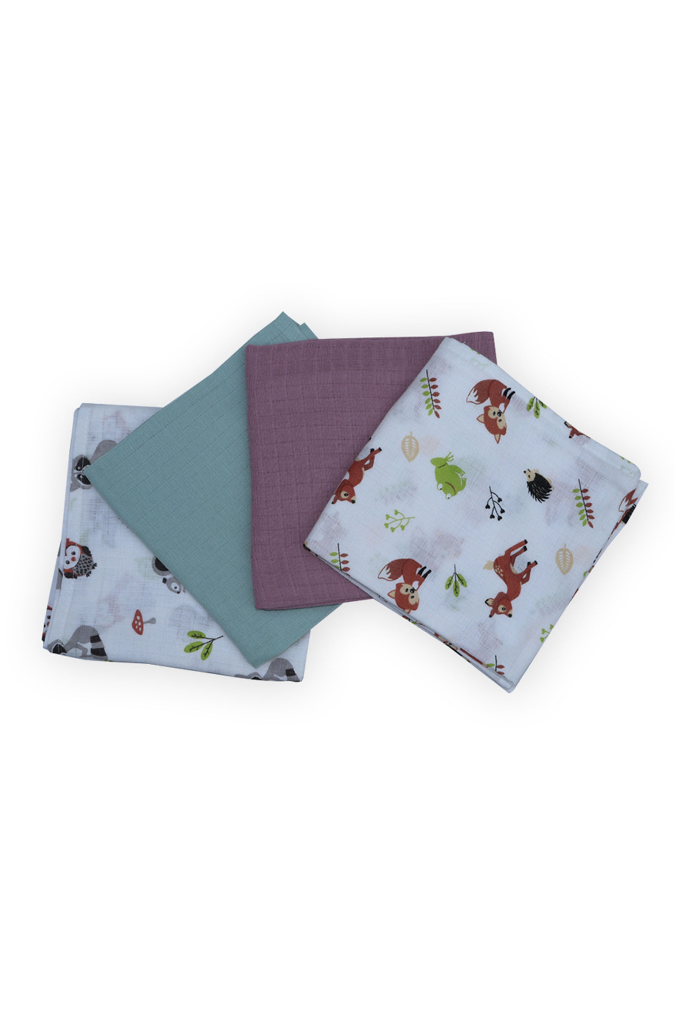 ESSENTIALS ORGANIC MUSLIN SWADDLE BLANKET PACK OF 4