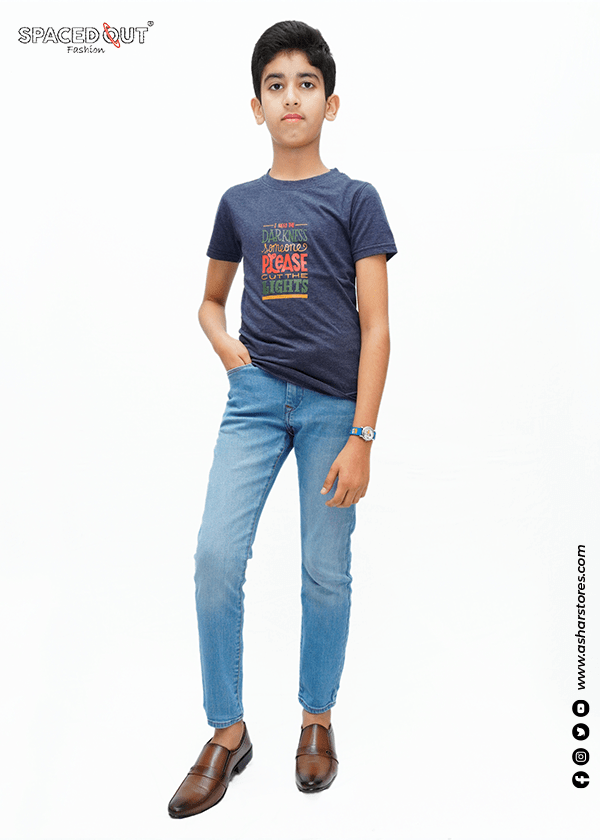 KIDS T-SHIRT DARK MODE NAVY BLUE