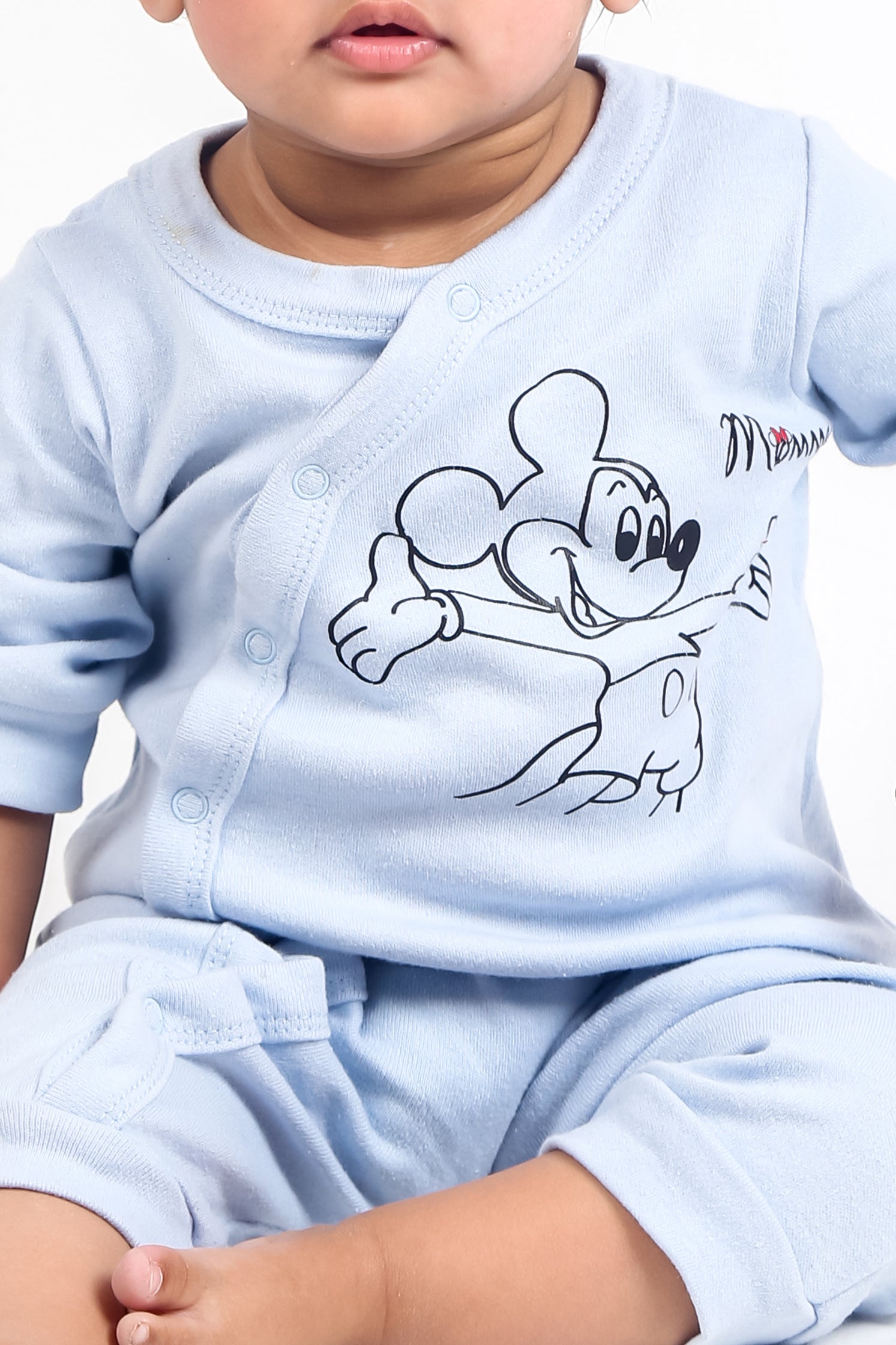UNISEX BABY WARM PASTEL BLUE COLOR ROMPER | JUMPSUITS | BODYSUITS