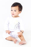 KIDS ROMPER WHITE FRONT PRINTING