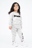 KIDS WHITE JOGGER SET