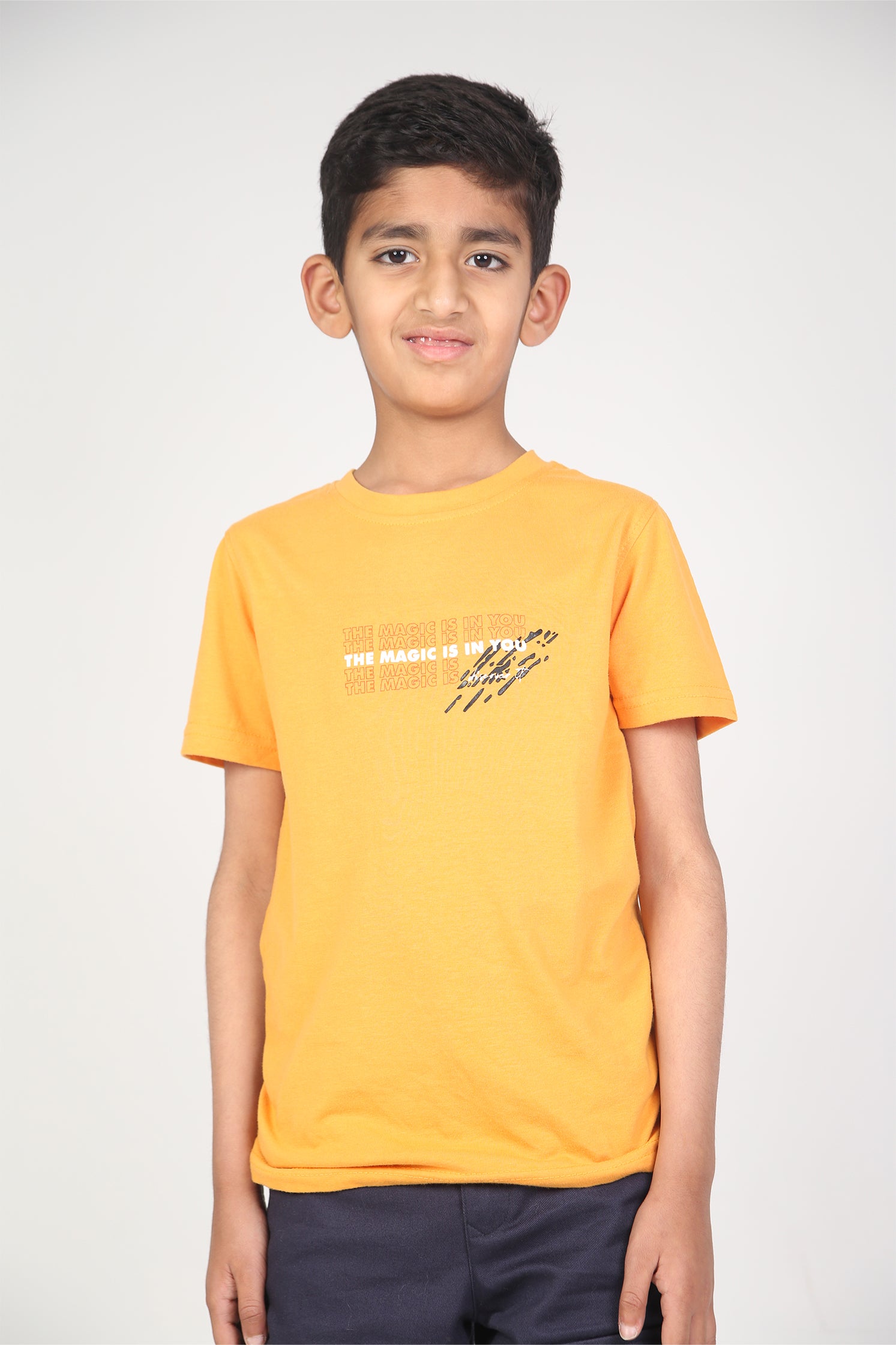 BOY'S T-SHIRT MIMOSA WITH METALLIC GRAPHIC PRINTING