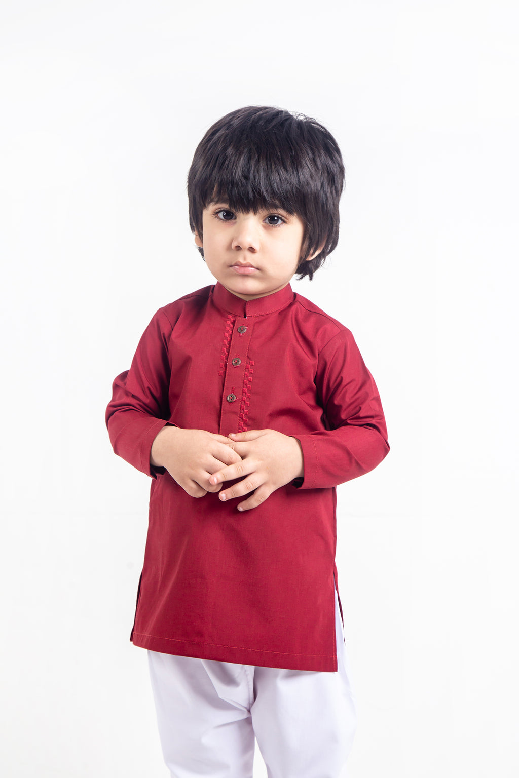 KID'S SHALWAR KAMEEZ MAROON WITH EMB