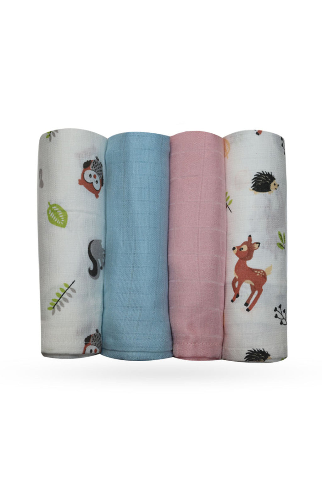 ESSENTIALS ORGANIC MUSLIN SWADDLE BLANKET PACK OF 4