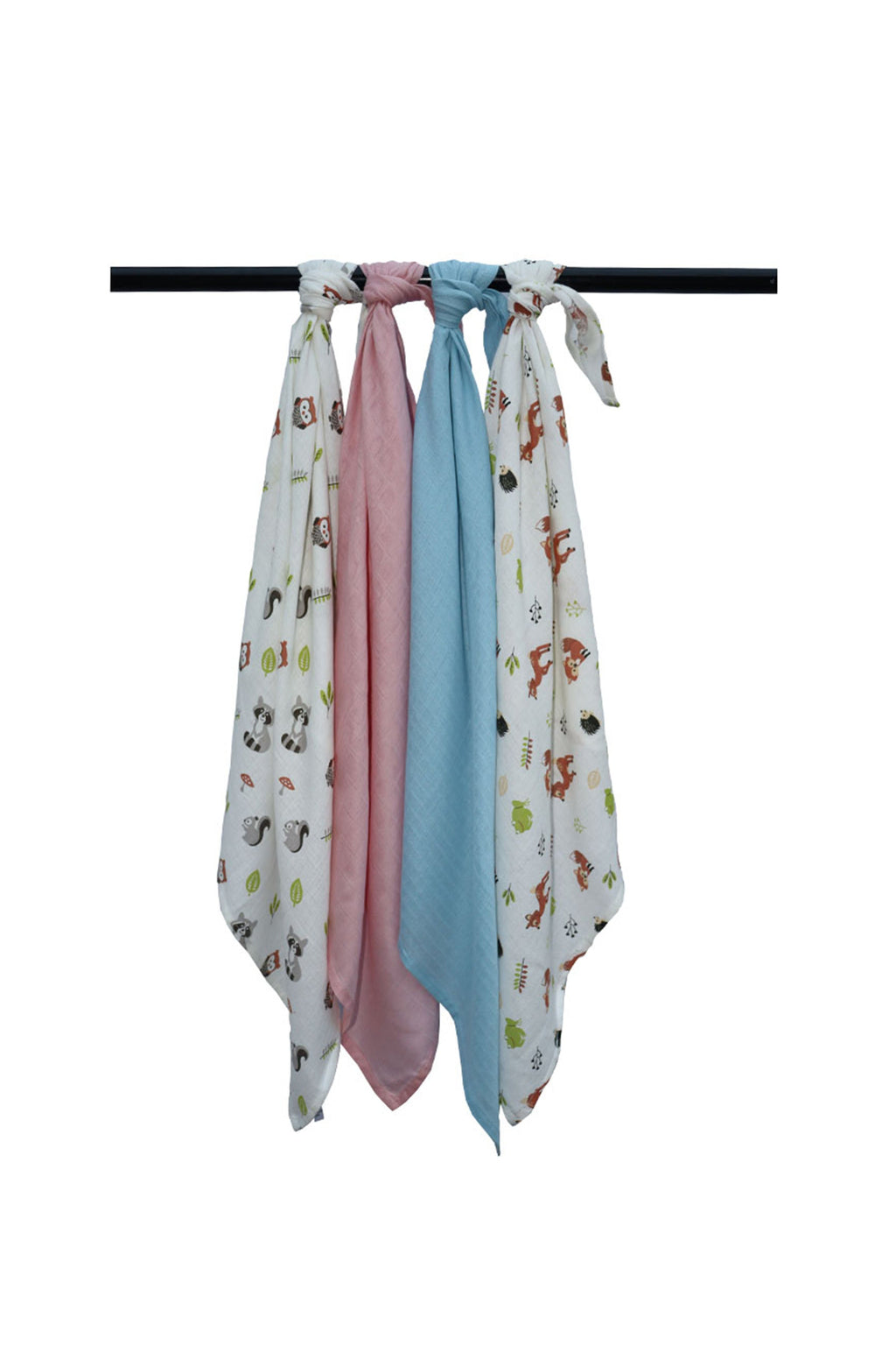 ESSENTIALS ORGANIC MUSLIN SWADDLE BLANKET PACK OF 4