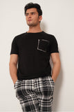 MEN'S PJ NIGHT SUIT BLACK