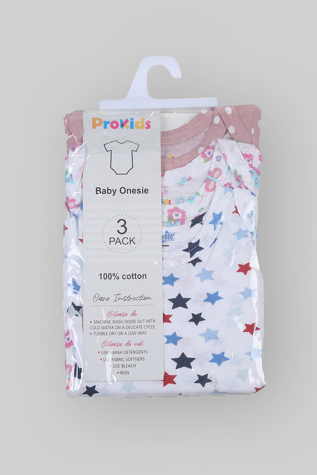 100% SOFT COTTON UNISEX ONESIE (PACK OF 3)